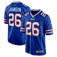 Maillot de match l'équipe Nike Ty Johnson Royal Buffalo Bills pour homme