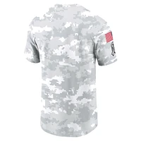 T-shirt de performance Nike Buffalo Bills 2024 Salute To Service pour homme, blanc, grande taille