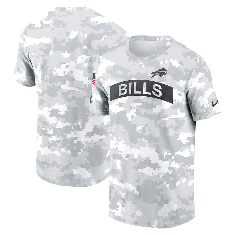 T-shirt de performance Nike Buffalo Bills 2024 Salute To Service pour homme, blanc, grande taille