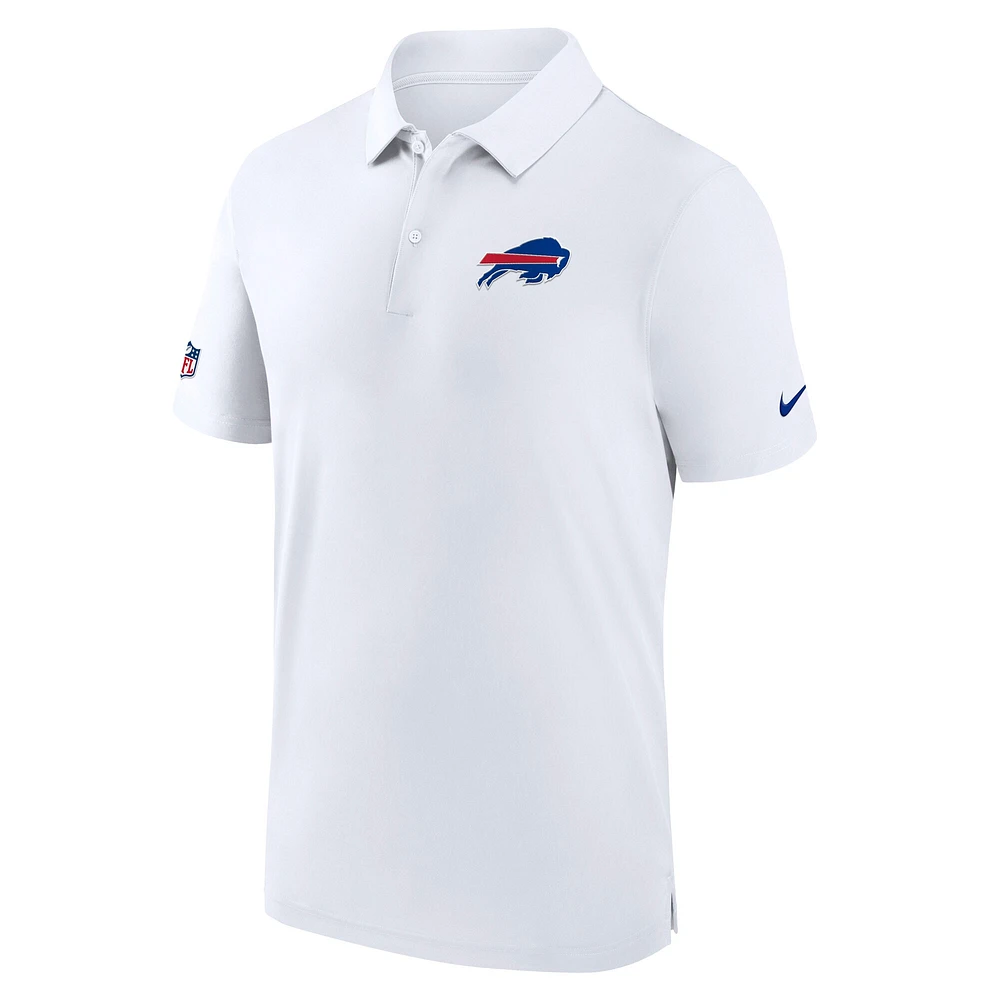 Men's Nike White Buffalo Bills Sideline Coaches Performance Polo