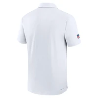 Men's Nike White Buffalo Bills Sideline Coaches Performance Polo