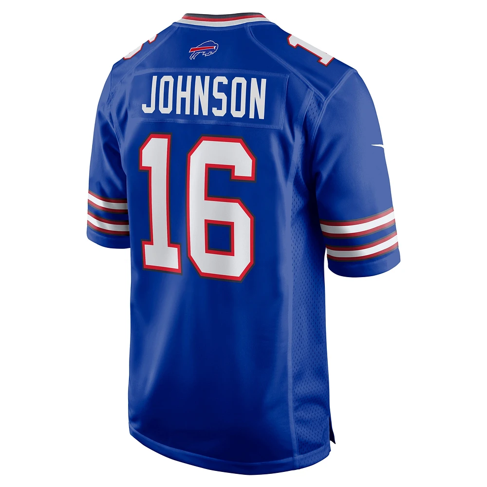 Maillot de match Nike Xavier Johnson Royal Buffalo Bills pour homme