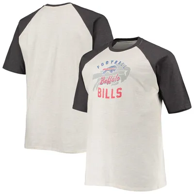 Buffalo Bills New Era Throwback Raglan Long Sleeve T-Shirt - Red