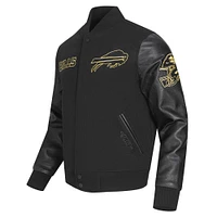 Men's Pro Standard Black Buffalo Bills Full-Zip Varsity Jacket