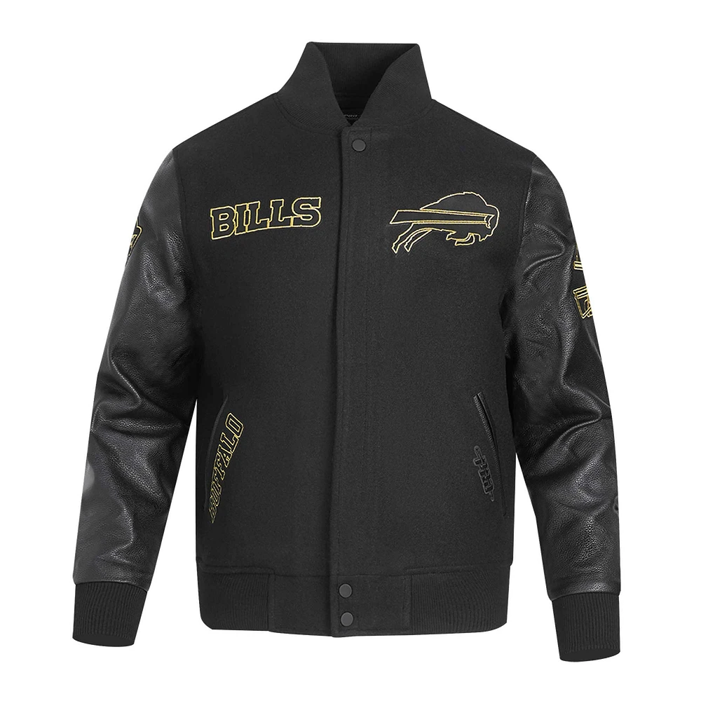 Men's Pro Standard Black Buffalo Bills Full-Zip Varsity Jacket