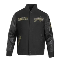 Men's Pro Standard Black Buffalo Bills Full-Zip Varsity Jacket