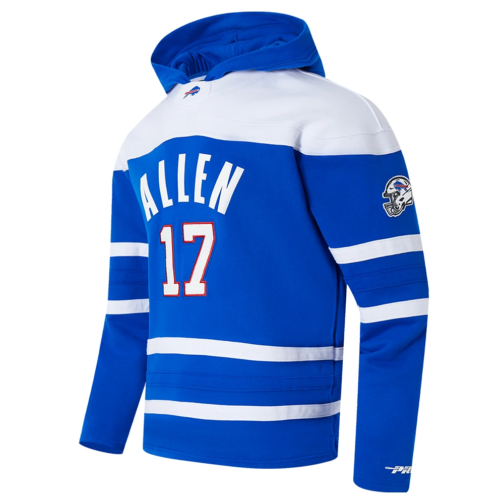 Men's Pro Standard Josh Allen Royal Buffalo Bills Classic Pullover Hoodie