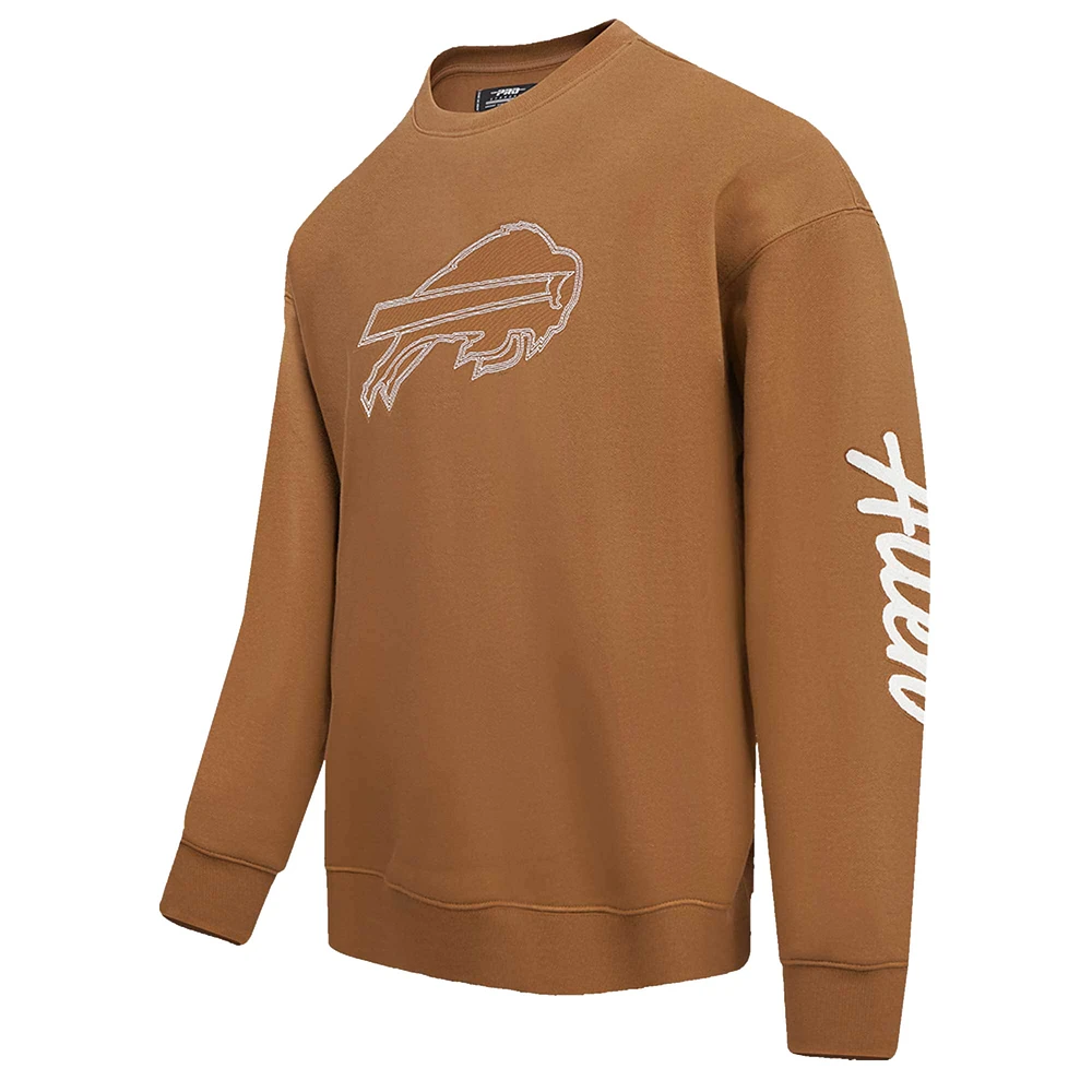 Men's Pro Standard Josh Allen Brown Buffalo Bills Pullover Crewneck Sweatshirt