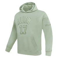 Sweat à capuche Pro Standard Josh Allen pour hommes, vert clair, Buffalo Bills, nom et numéro du joueur