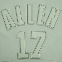 Men's Pro Standard Josh Allen Light Green Buffalo Bills Player Name & Number Pullover Hoodie