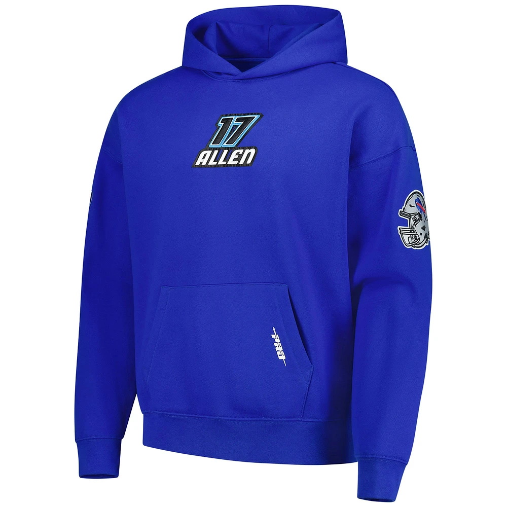 Men's Pro Standard Josh Allen Royal Buffalo Bills Animated Action Pullover Hoodie