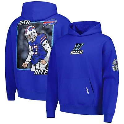 Sweat à capuche manches longues Pro Standard Josh Allen Royal Buffalo Bills Animated Action pour homme