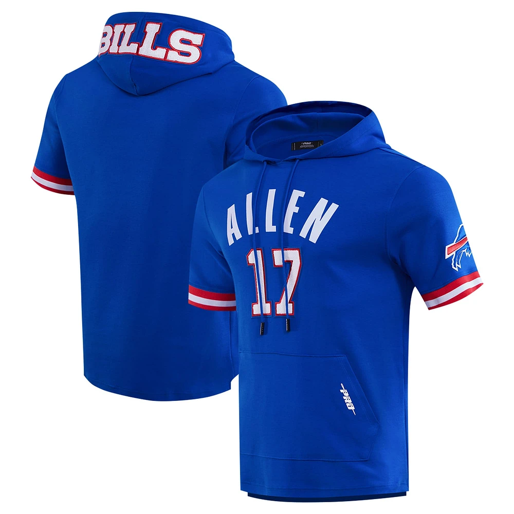 T-shirt à capuche avec nom et numéro de joueur Pro Standard Josh Allen Royal Buffalo Bills pour hommes