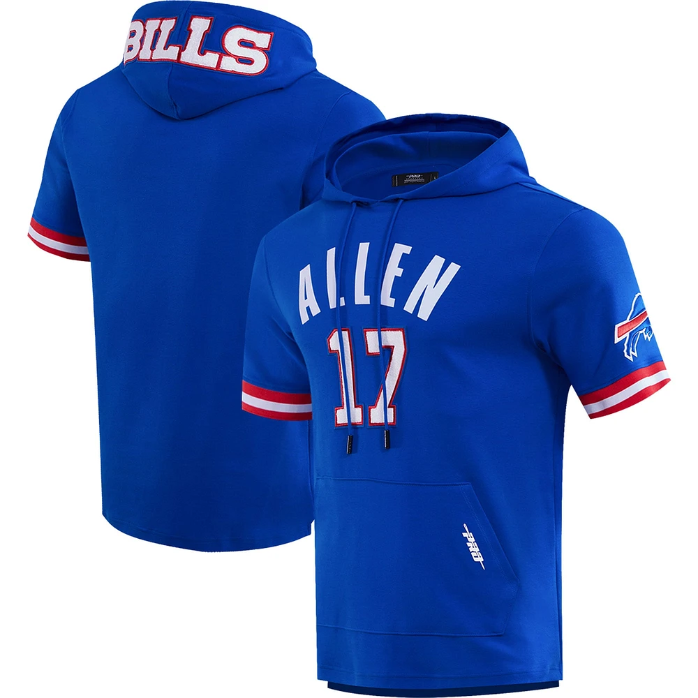 Men's Pro Standard Josh Allen Royal Buffalo Bills Player Name & Number Hoodie T-Shirt