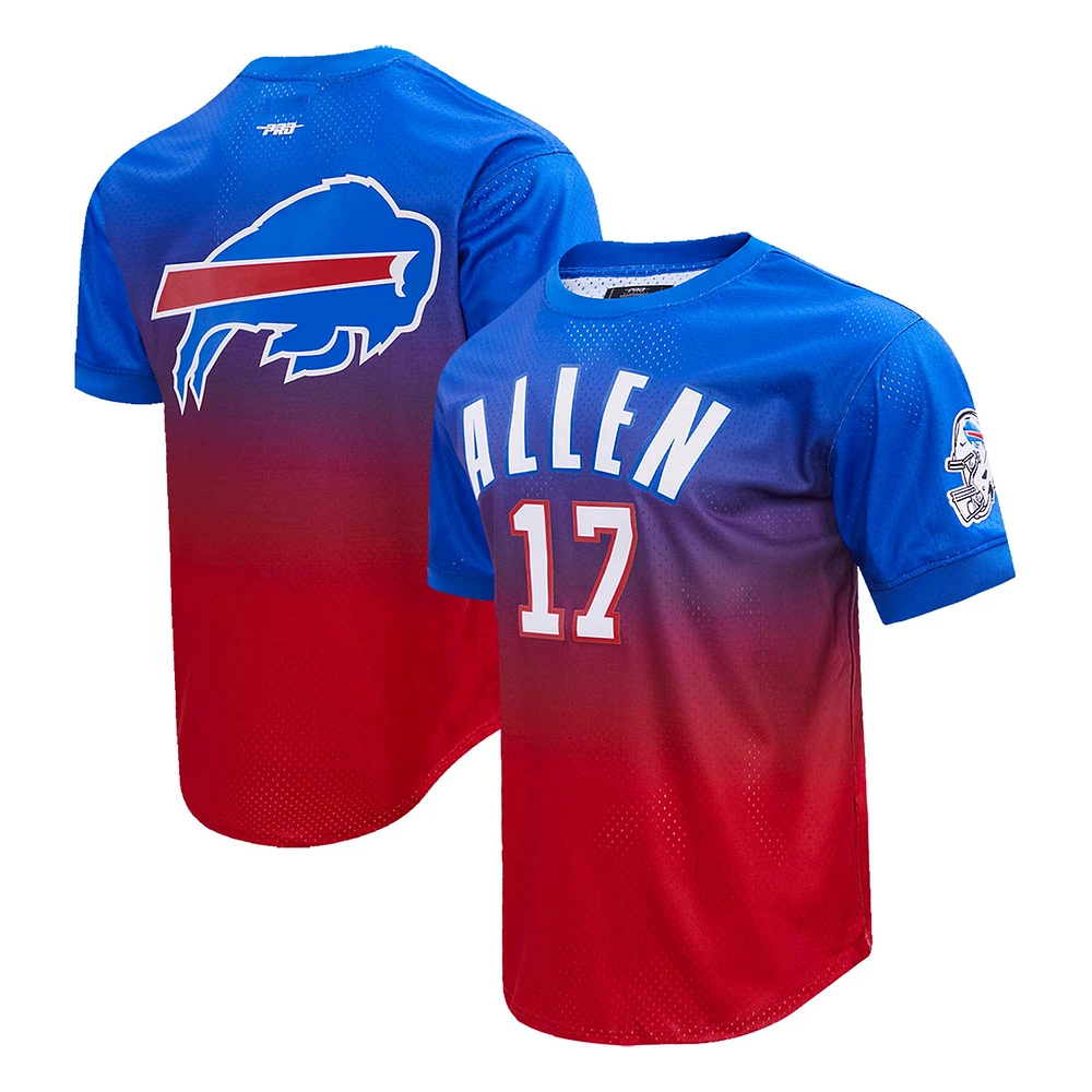 Pro Standard Josh Allen Royal Buffalo Bills Player Name & Number Ombre Mesh T-shirt pour homme