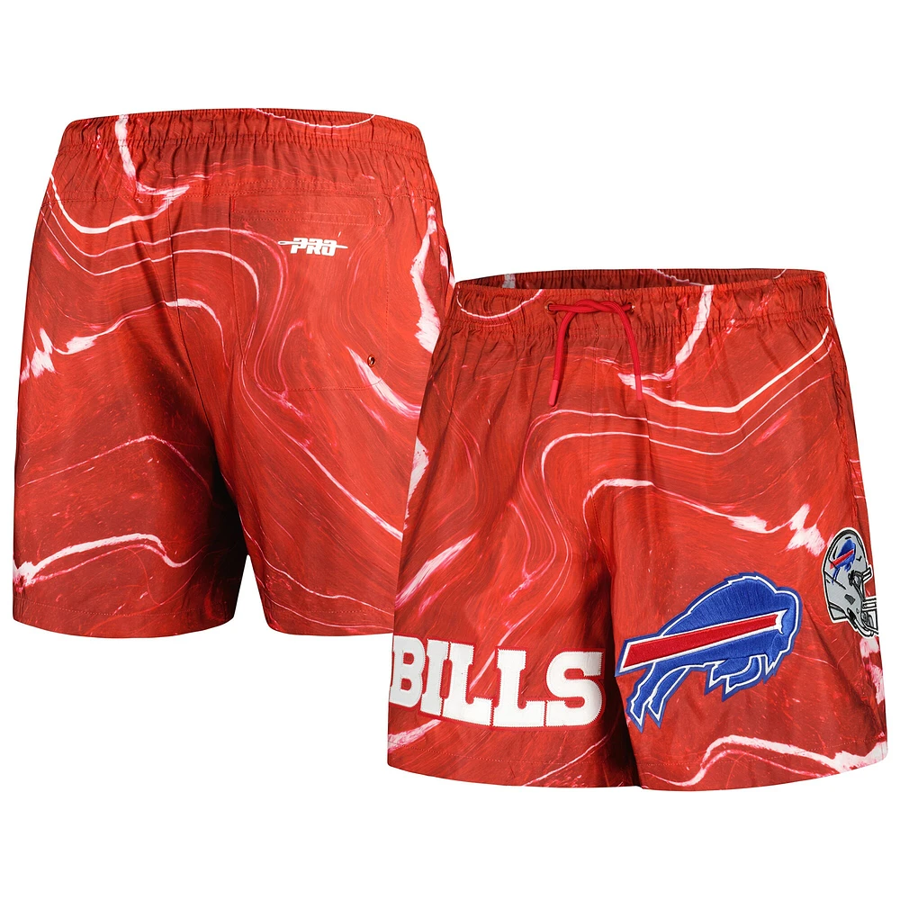 Men's Pro Standard Red Buffalo Bills Allover Marble Print Shorts