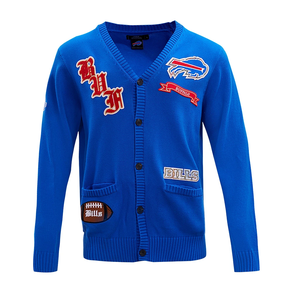 Cardigan boutonné Pro Standard Royal Buffalo Bills Prep pour hommes
