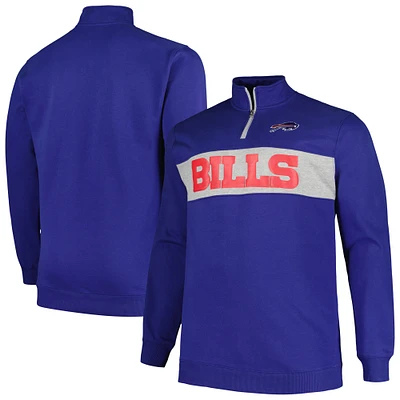 Veste en polaire à quart de zip pour hommes Profile Royal Buffalo Bills Big & Tall