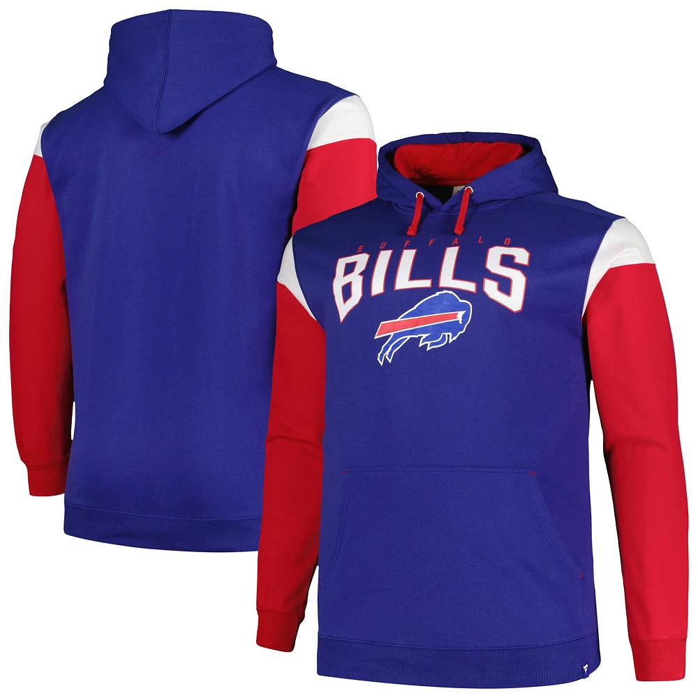 Profil pour hommes Royal Buffalo Bills Big & Tall Trench Battle Pull à capuche