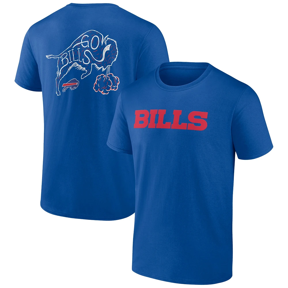 T-shirt à deux côtés pour homme Profile Royal Buffalo Bills Big & Tall