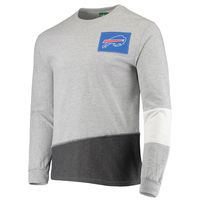 Men's Refried Apparel Gray Buffalo Bills Sustainable Angle Long Sleeve T-Shirt