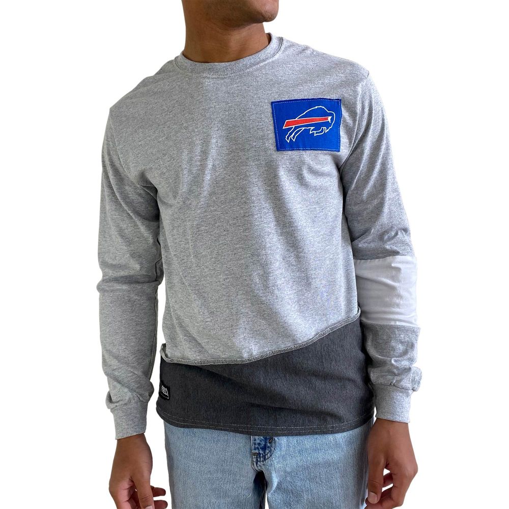 Men's Refried Apparel Gray Buffalo Bills Sustainable Angle Long Sleeve T-Shirt