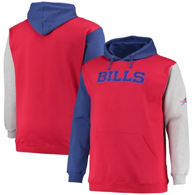 Buffalo Bills Big & Tall Pullover Hoodie - Royal/Red
