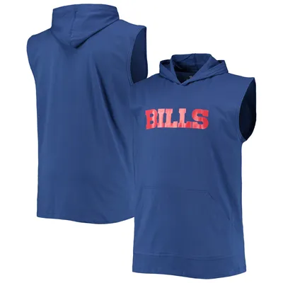 Buffalo Bills Big & Tall Muscle Sleeveless Pullover Hoodie - Royal