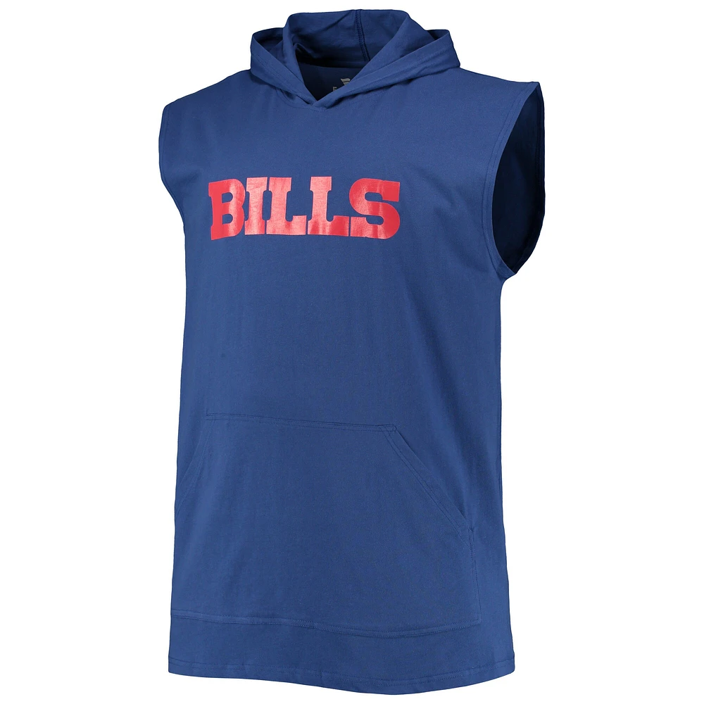 Sweat à capuche sans manches Big & Tall Muscle Royal Buffalo Bills pour homme