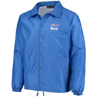 Veste coupe-vent à boutons-pression raglan classique Royal Buffalo Bills Coaches pour homme