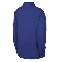 Men's Royal Buffalo Bills Combine Authentic Raglan Quarter-Zip Top