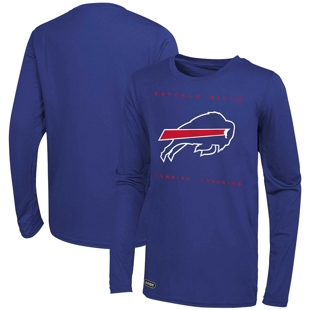 T-shirt à manches longues pour hommes des Royal Buffalo Bills Side Drill