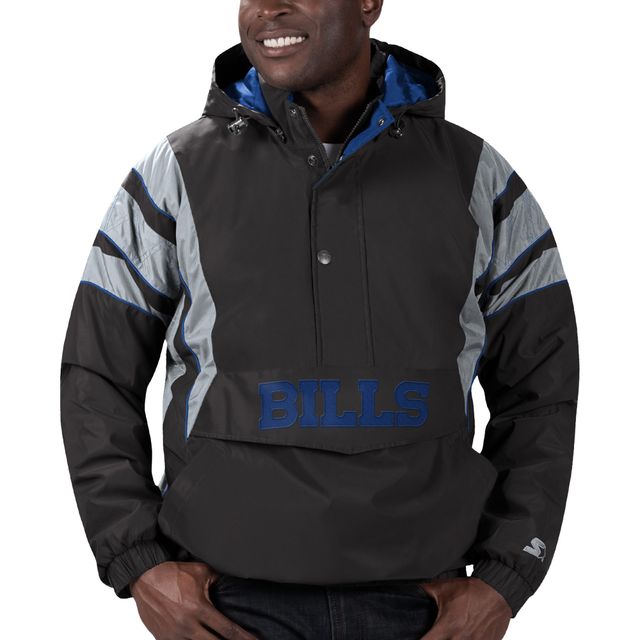 Starter Men's Starter Black Buffalo Bills Thursday Night Lights Hoodie -  Half-Zip Jacket