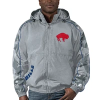 Veste à fermeture éclair intégrale Starter Grey Buffalo Bills Thursday Night Gridiron Throwback pour hommes