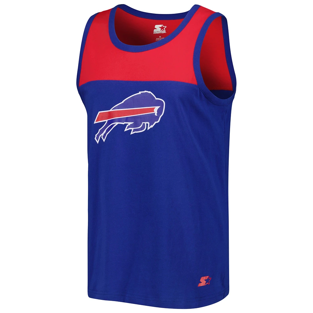 Débardeur Starter Royal/Rouge Buffalo Bills Logo Touchdown pour homme