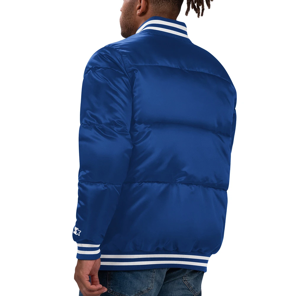 Veste à boutons-pression Starter Royal Buffalo Bills Bronx Bubble Puffer pour hommes