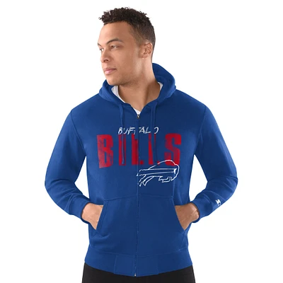 Sweat à capuche zippé classique vieilli pour homme Starter Royal Buffalo Bills