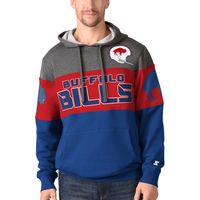 Men's Starter Royal Buffalo Bills Extreme Fireballer Throwback - Pullover Hoodie