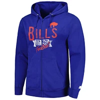 Sweat à capuche entièrement zippé Starter Royal Buffalo Bills Gridiron Classics post-saison pour hommes