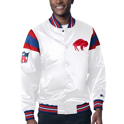 V114037 Bills NSS SP24 NFL Veste en satin pour homme (SMU) Logos rétro JACMENC LS40W474