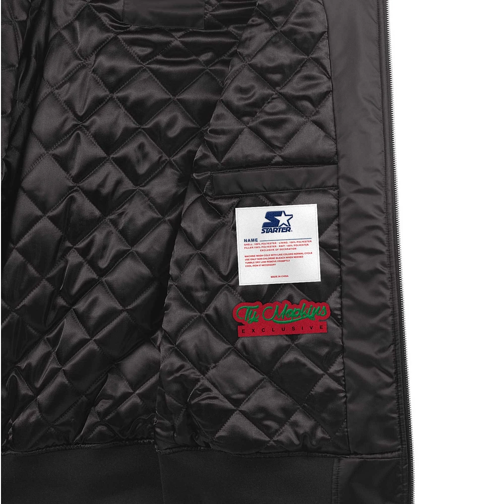 Veste en satin entièrement zippée pour homme Starter x Ty Mopkins Buffalo Bills Black History Month