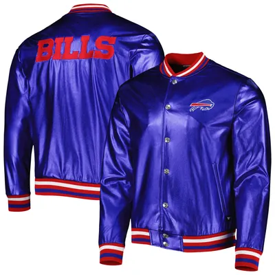 Buffalo Bills The Wild Collective Metallic Bomber Full-Snap Jacket - Royal