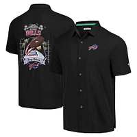 Men's Tommy Bahama Black Buffalo Bills Tidal Kickoff Camp Button-Up Shirt