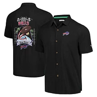 Men's Tommy Bahama Black Buffalo Bills Tidal Kickoff Camp Button-Up Shirt