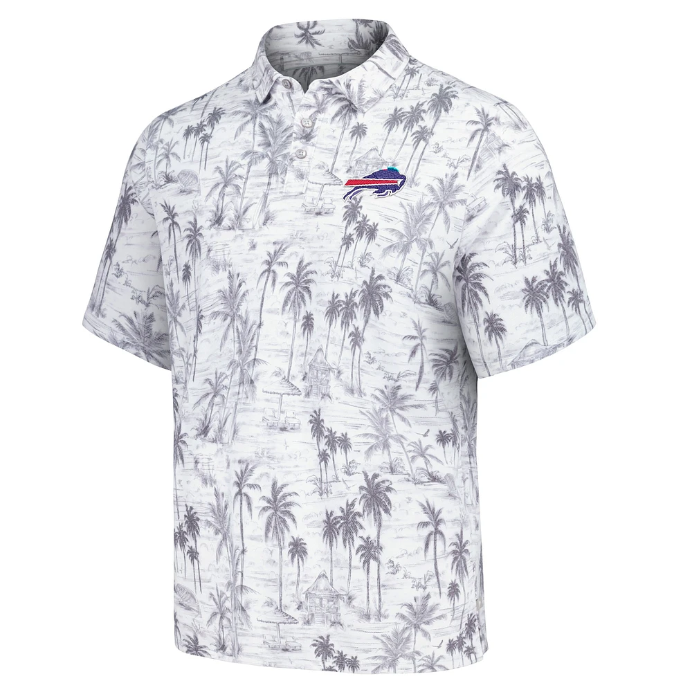 Polo tri-mélange Tommy Bahama Buffalo Bills Cabana Shores IslandZone pour hommes gris