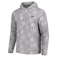 T-shirt à capuche manches longues Tommy Bahama pour hommes, gris Buffalo Bills Palm Frenzy