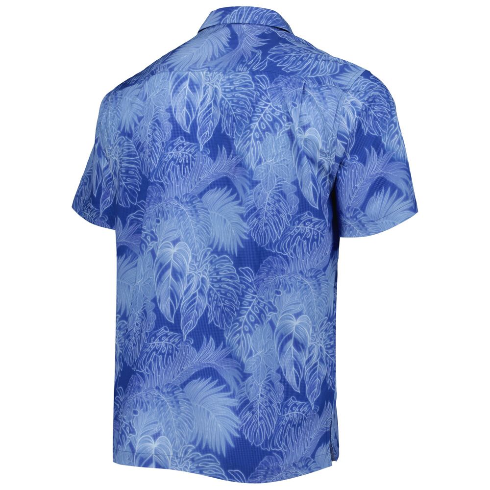 Men's Tommy Bahama Royal Buffalo Bills Coast Luminescent Fronds Camp IslandZone Button-Up Shirt