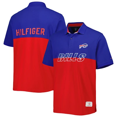 Polo Tommy Hilfiger rouge/royal Buffalo Bills color block pour homme