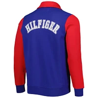 Men's Tommy Hilfiger Royal/Red Buffalo Bills Aiden Quarter-Zip Sweatshirt