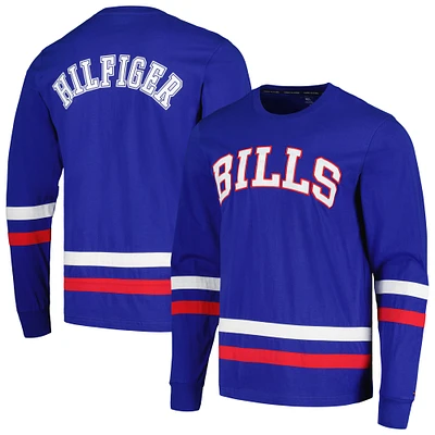 T-shirt à manches longues Tommy Hilfiger Royal/Rouge Buffalo Bills Nolan pour hommes